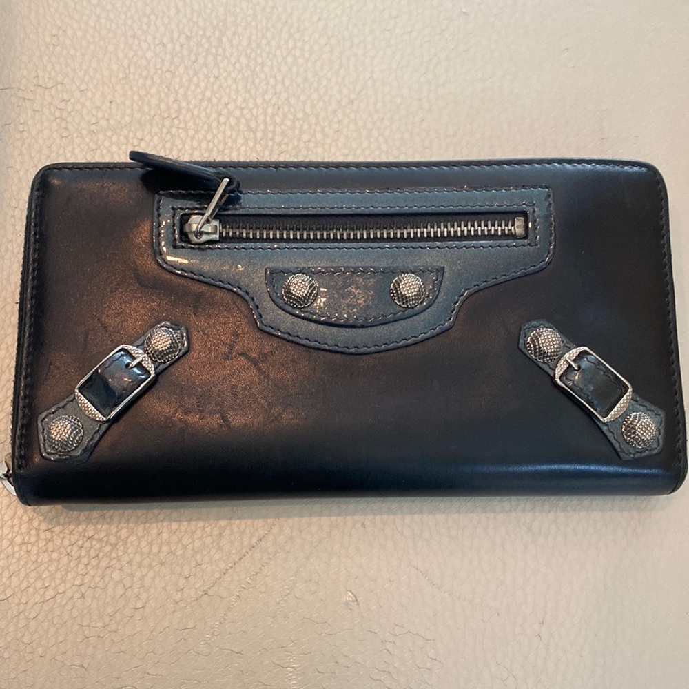 Balenciaga Classic Metallic Edge Continental Wallet